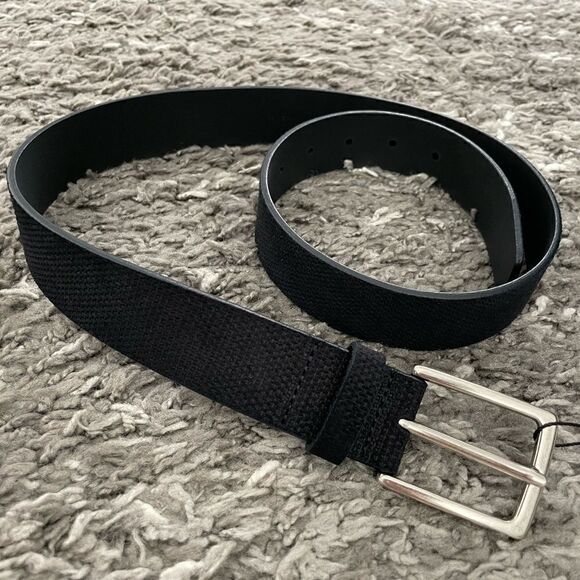 NWT Zara Embossed Men’s Leather Belt - Picture 1 of 6